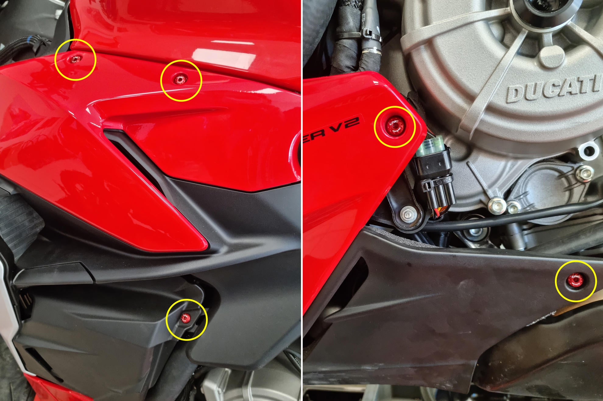 VITI CARENE LATERALI CNC RACING DUCATI STREETFIGHTER V2