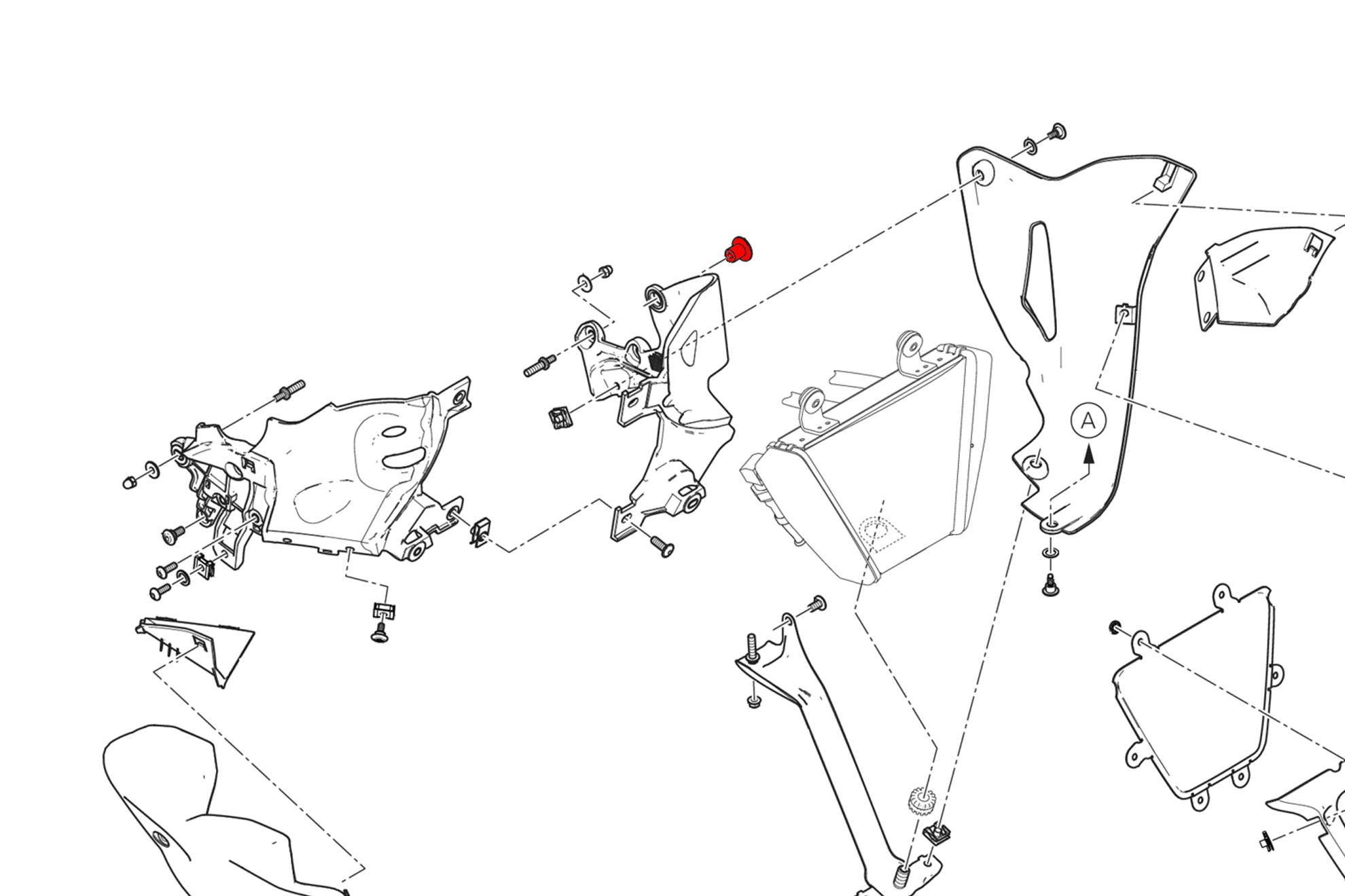 VITE SUPPORTO PUNTALE SINISTRO CNC RACING DUCATI DIAVEL V4