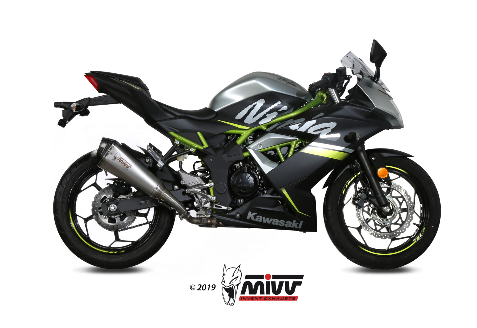 TERMINALI DI SCARICO ACCIAIO INOX MIVV DELTA RACE KAWASAKI NINJA 125 2019 - 2024