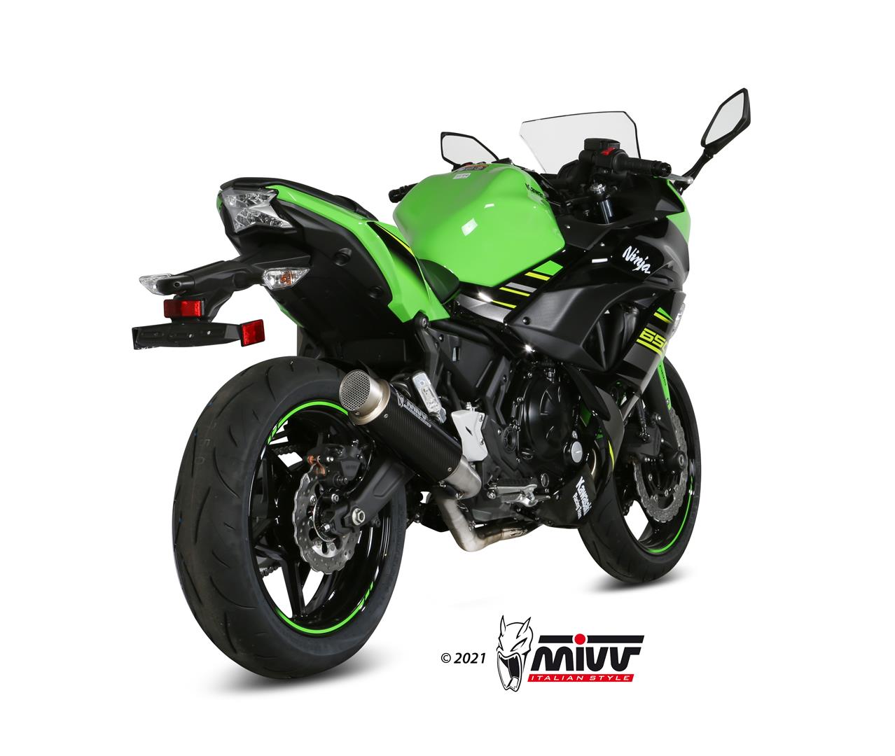SCARICO COMPLETO ALTO IN CARBONIO MIVV GPPRO KAWASAKI NINJA 650 2017 - 2023
