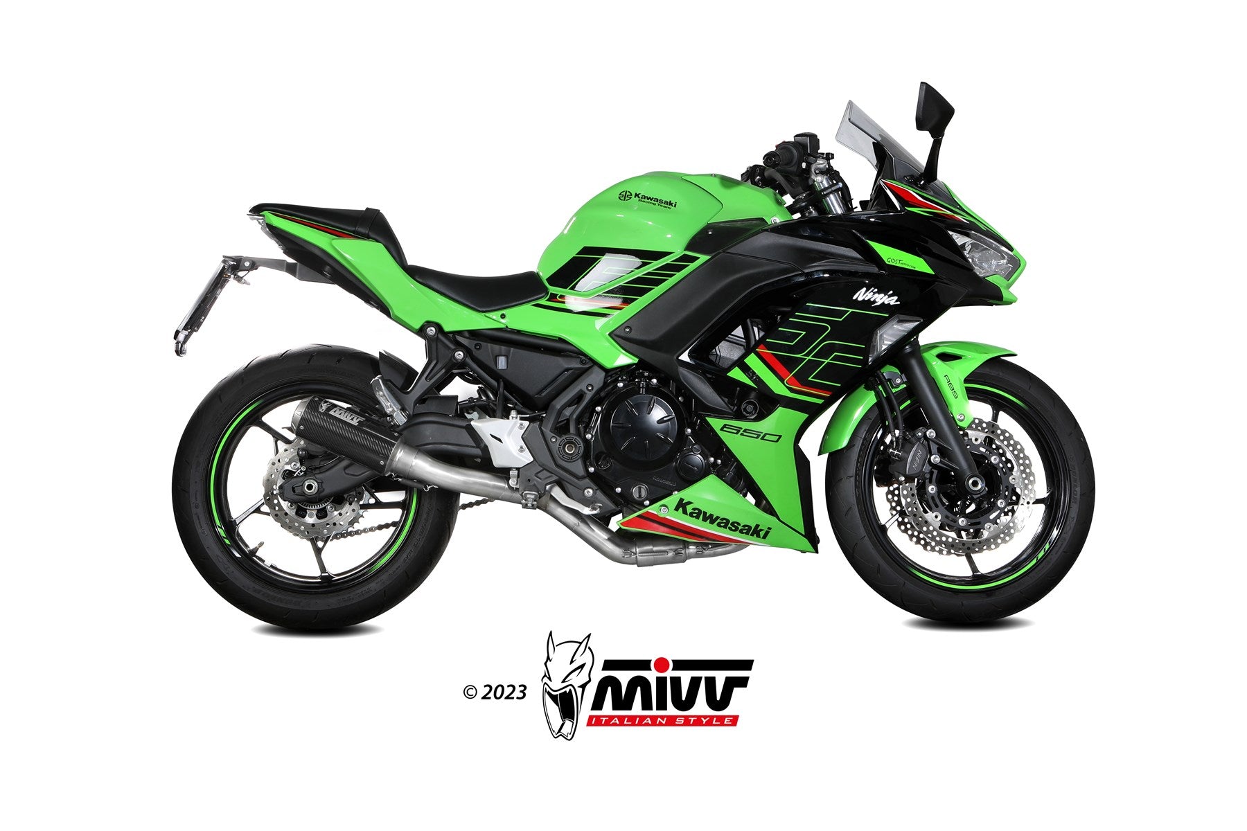 SCARICO COMPLETO ALTO IN CARBONIO RACING MIVV MK3 KAWASAKI NINJA 650 2024