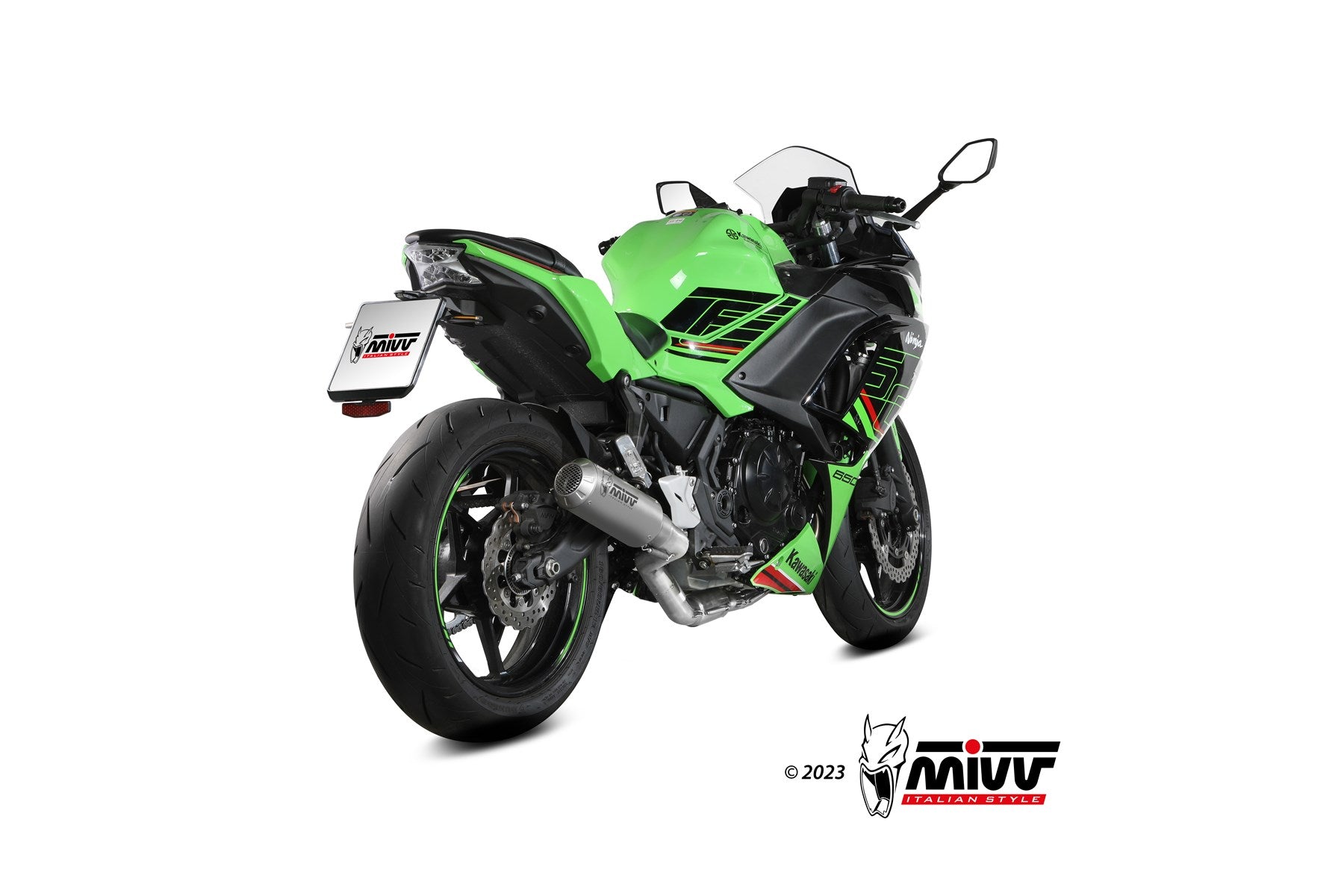 SCARICO COMPLETO ALTO IN ACCIAIO INOX RACING MIVV MK3 KAWASAKI NINJA 650 2024
