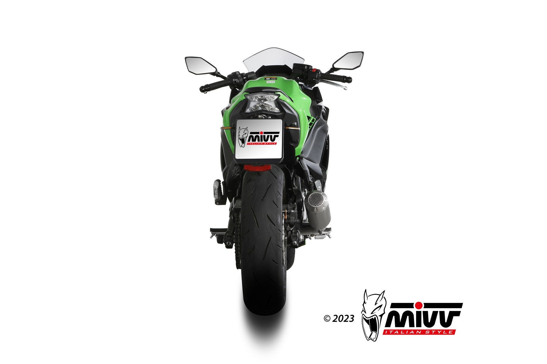 SCARICO COMPLETO ALTO IN ACCIAIO INOX RACING MIVV MK3 KAWASAKI NINJA 650 2024