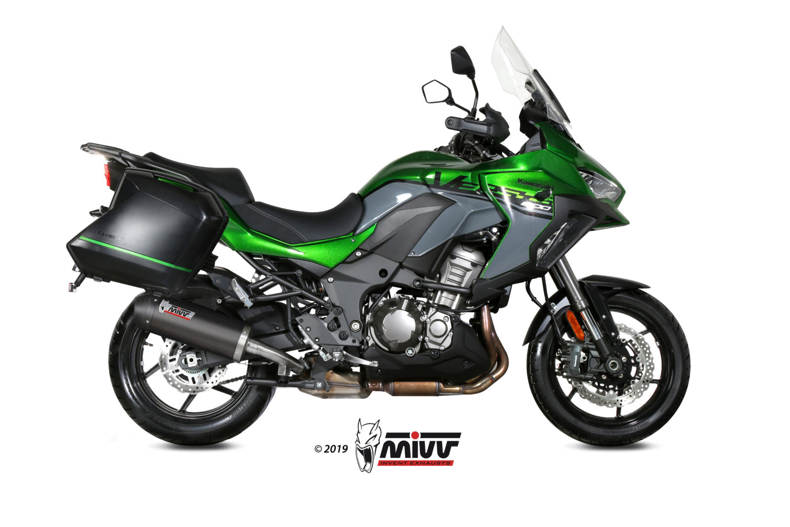 TERMINALE DI SCARICO IN CARBONIO MIVV OVAL KAWASAKI VERSYS 1000/S/SE 2019-2024