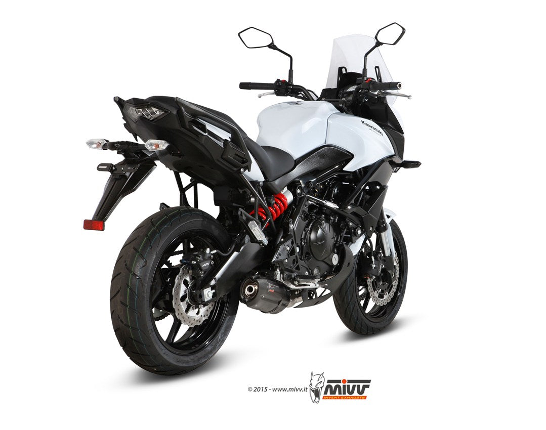 SCARICO COMPLETO IN ACCIAIO INOX NERO MIVV SUONO KAWASAKI VERSYS 650 2015 - 2020
