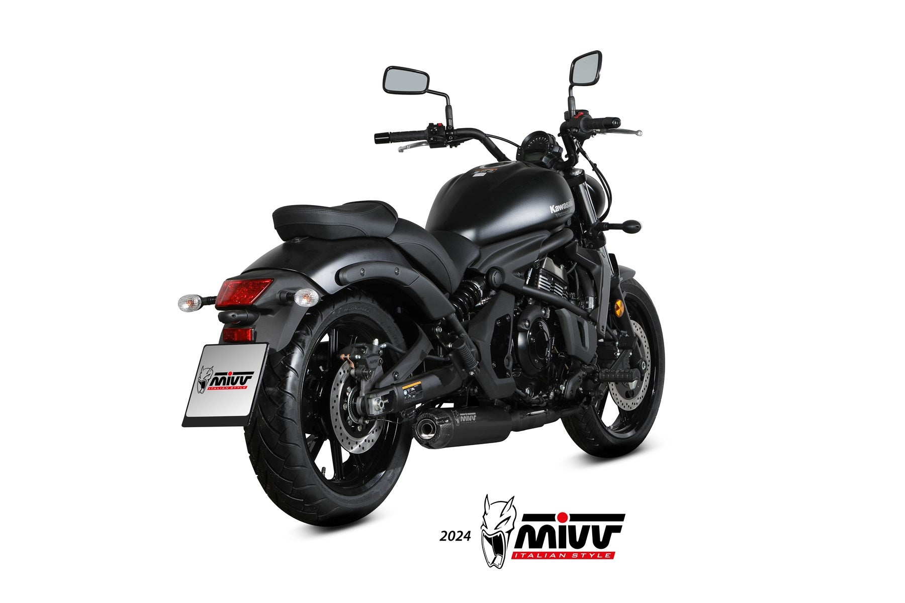 SCARICO COMPLETO ACCIAIO INOX NERO RACING MIVV HR-1 KAWASAKI VULCAN S 2017-2023
