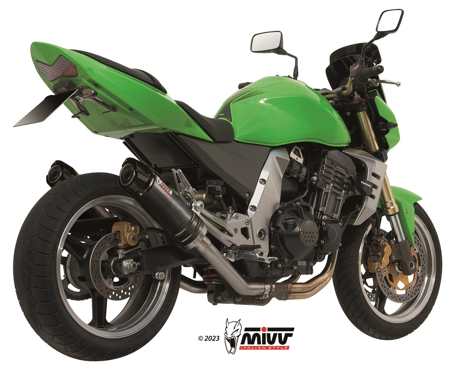 TERMINALI DI SCARICO IN CARBONIO MIVV GP KAWASAKI Z1000 2003 - 2006