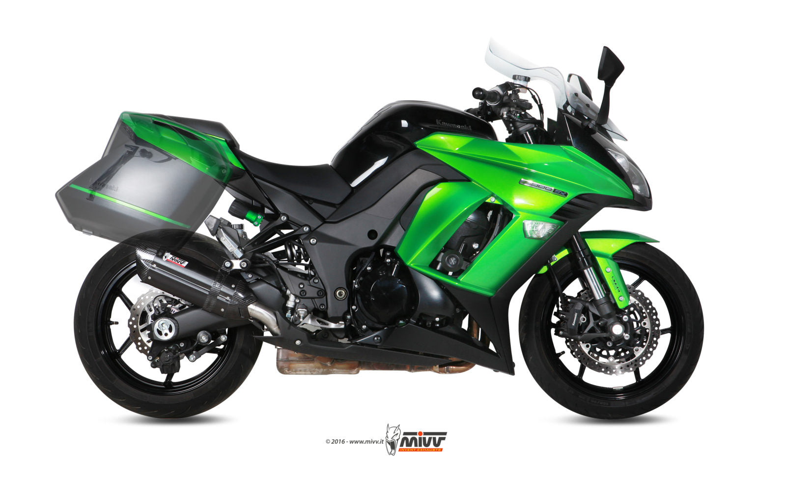 TERMINALI DI SCARICO INOX NERO MIVV SUONO KAWASAKI Z1000 SX/NINJA 1000SX 2014-19