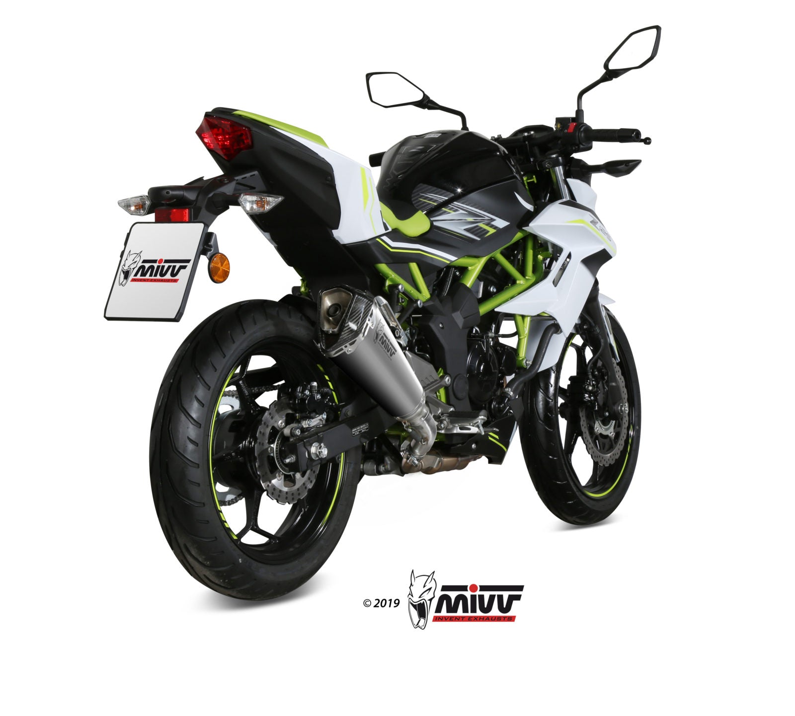 TERMINALI DI SCARICO IN ACCIAIO INOX MIVV DELTA RACE KAWASAKI Z125 2019 - 2024