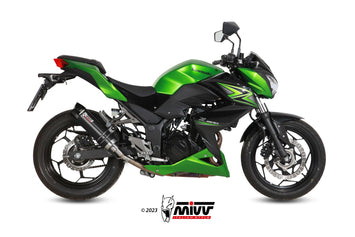 Terminali Di Scarico Inox Nero Mivv Gp Kawasaki Z300 2015-2016