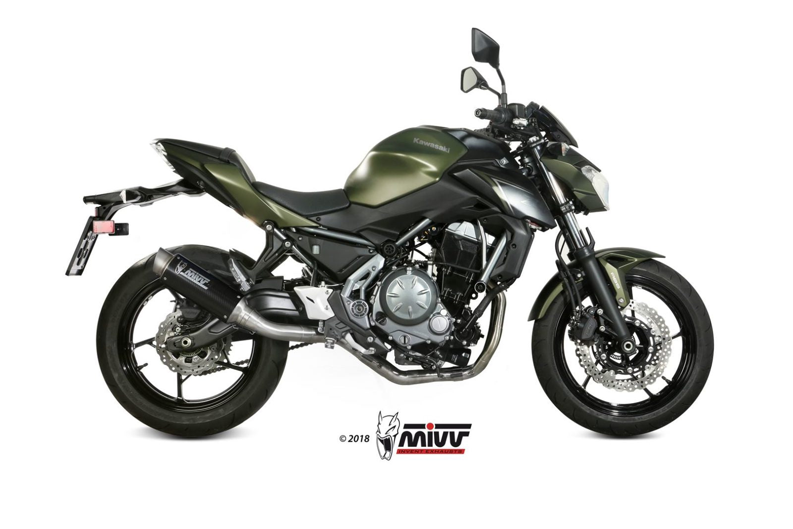 SCARICO COMPLETO ALTO IN CARBONIO MIVV GPPRO KAWASAKI Z650 2017 - 2023