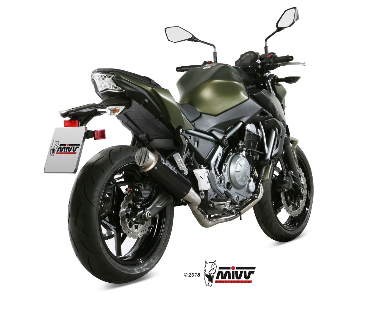 SCARICO COMPLETO ALTO IN CARBONIO MIVV GPPRO KAWASAKI Z650 2017 - 2023