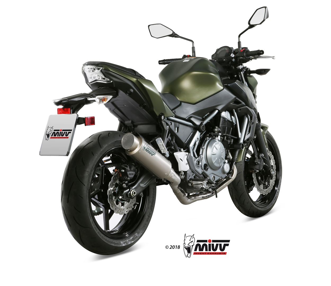 SCARICO COMPLETO ALTO IN TITANIO MIVV GPPRO KAWASAKI Z650 2017 - 2023