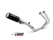 SCARICO COMPLETO ALTO ACCIAIO INOX NERO RACING MIVV MK3 KAWASAKI Z650 2017-2023