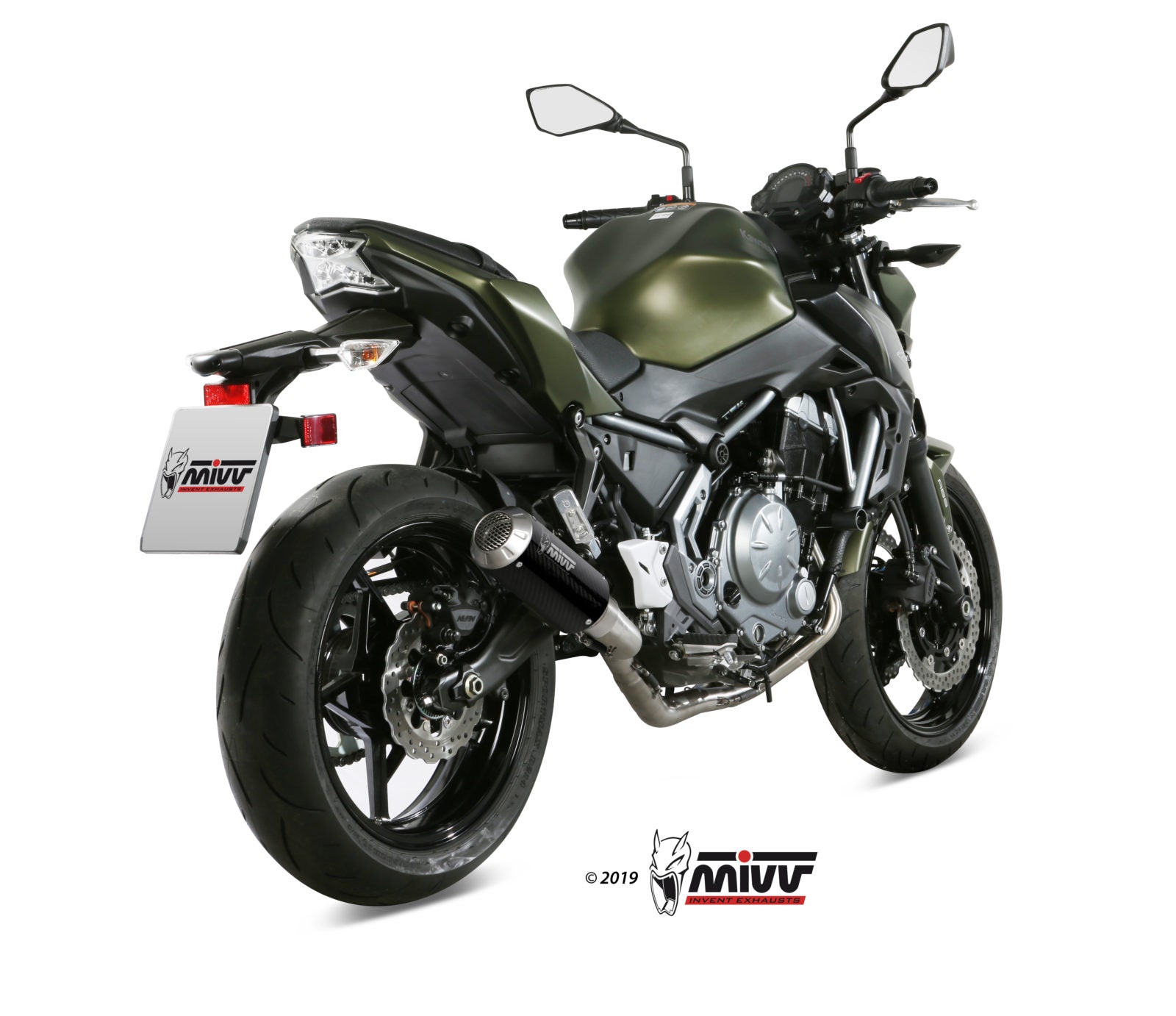 SCARICO COMPLETO ALTO IN CARBONIO RACING MIVV MK3 KAWASAKI Z650 2017 - 2023