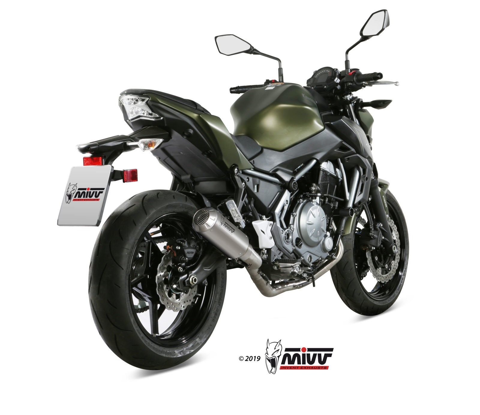 SCARICO COMPLETO ALTO IN ACCIAIO INOX RACING MIVV MK3 KAWASAKI Z650 2017 - 2023