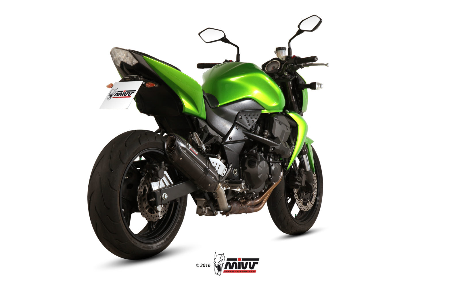 TERMINALE DI SCARICO IN ACCIAIO INOX NERO MIVV SUONO KAWASAKI Z750 2007 - 2014