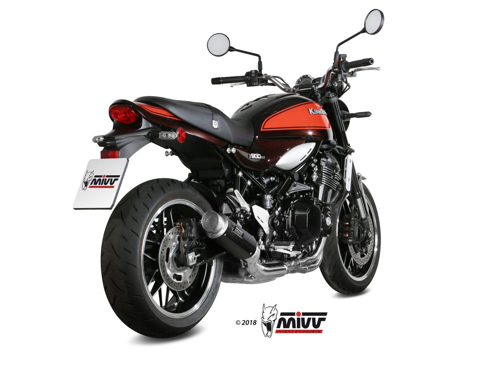 TERMINALE DI SCARICO IN CARBONIO MIVV GPPRO KAWASAKI Z900 RS 2018 - 2024
