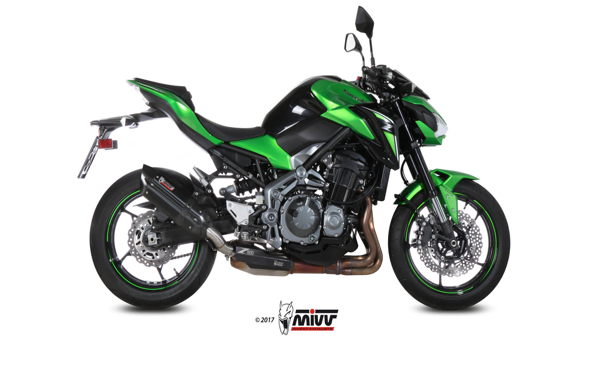 TERMINALE DI SCARICO IN ACCIAIO INOX NERO MIVV SUONO KAWASAKI Z900 2017 - 2019