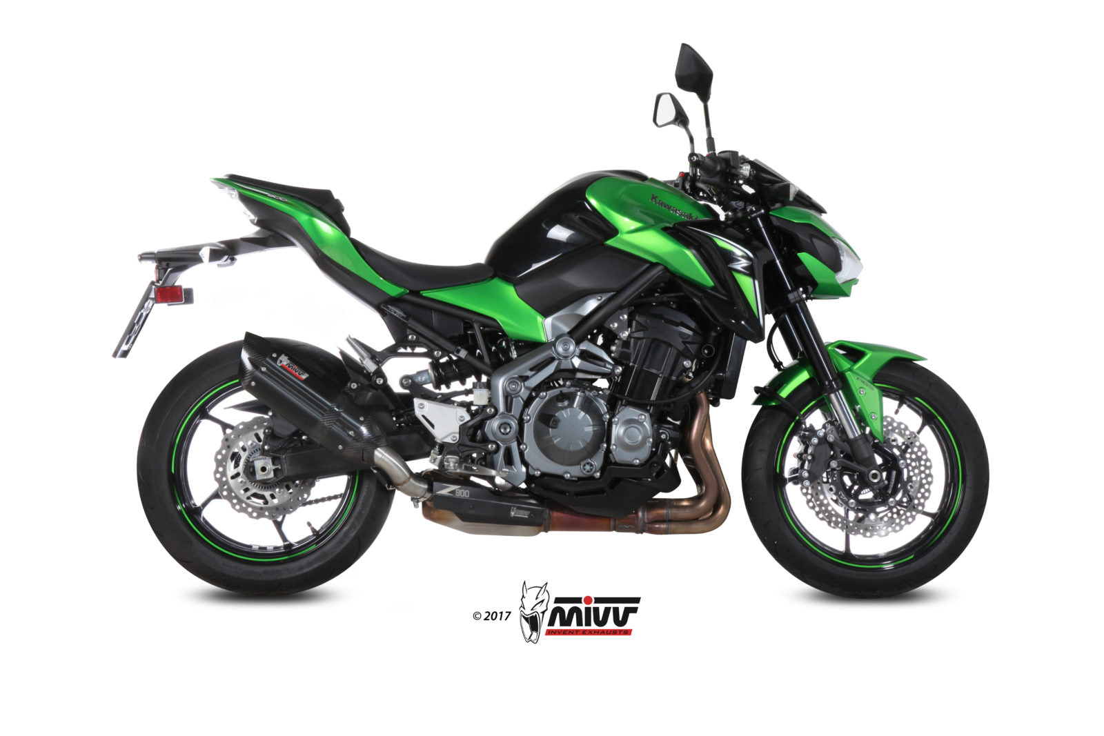 TERMINALE DI SCARICO INOX NERO MIVV SUONO KAWASAKI Z900 A2 (35 KW/70 KW) 2017-24