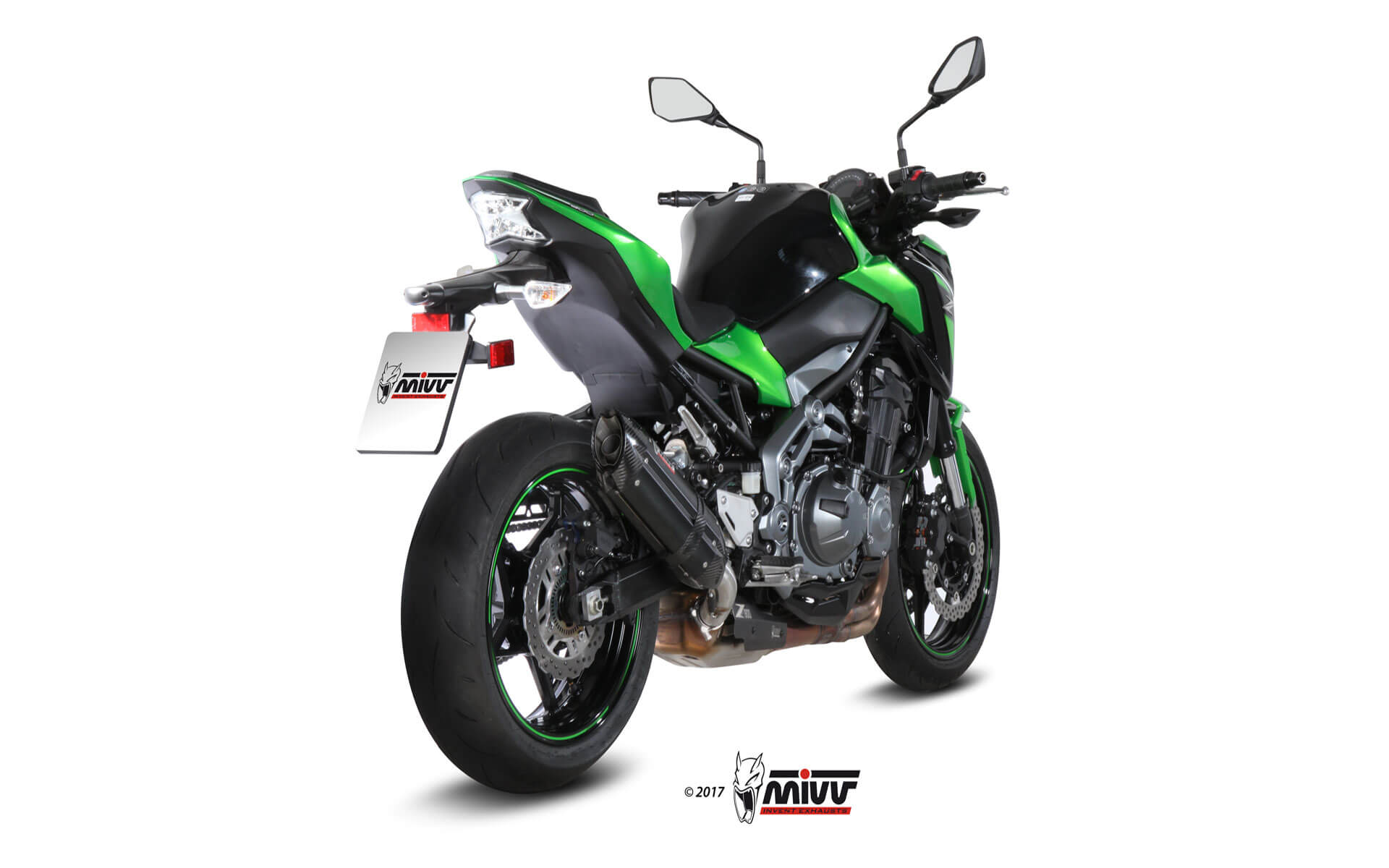 TERMINALE DI SCARICO IN ACCIAIO INOX NERO MIVV SUONO KAWASAKI Z900 2017 - 2019