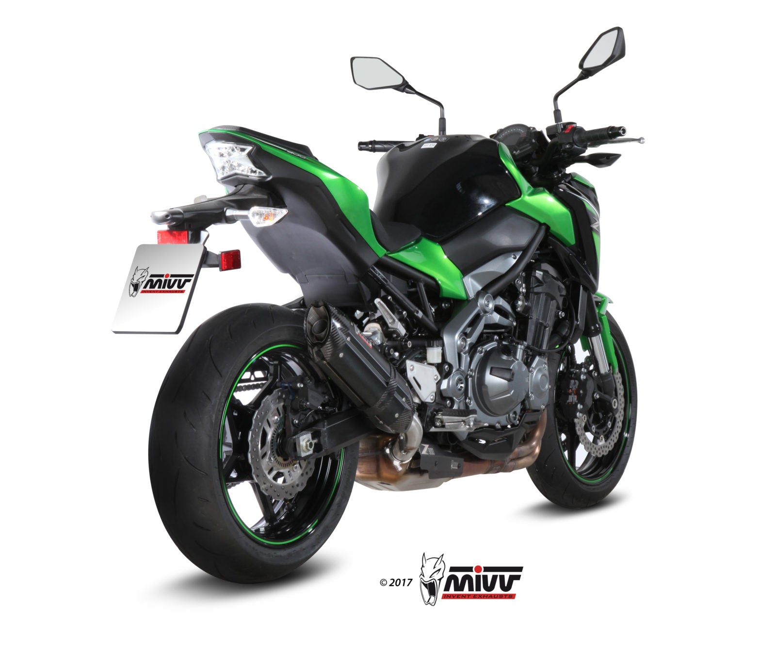 TERMINALE DI SCARICO INOX NERO MIVV SUONO KAWASAKI Z900 A2 (35 KW/70 KW) 2017-24