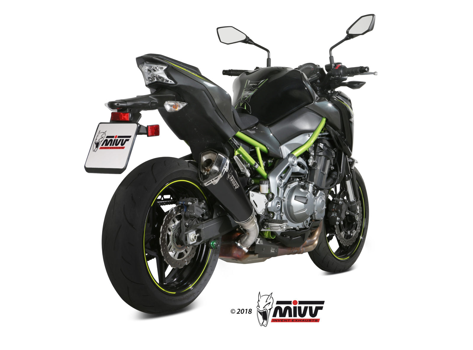 TERMINALE SCARICO INOX NERO MIVV DELTA RACE KAWASAKI Z900 A2 (35 KW/70 KW) 17-24