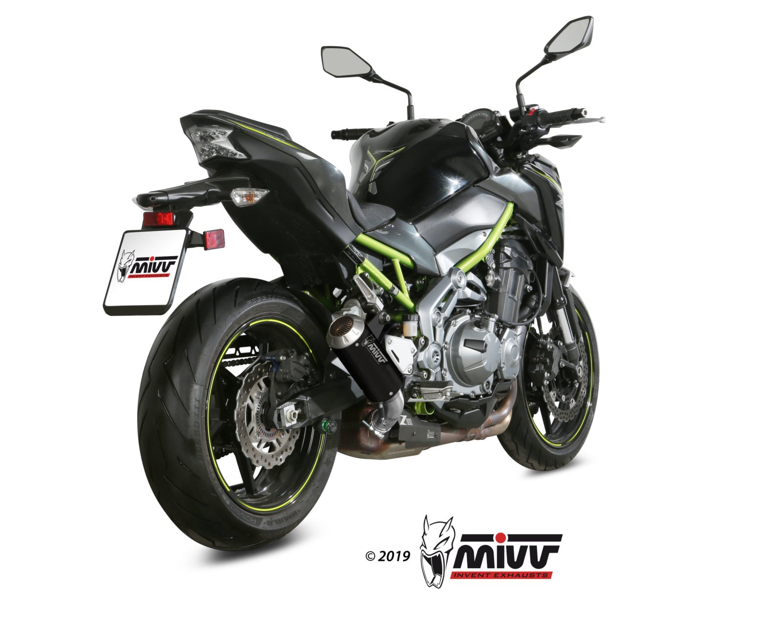 TERMINALE DI SCARICO INOX NERO MIVV MK3 KAWASAKI Z900 A2 (35 KW / 70 KW) 2017-24