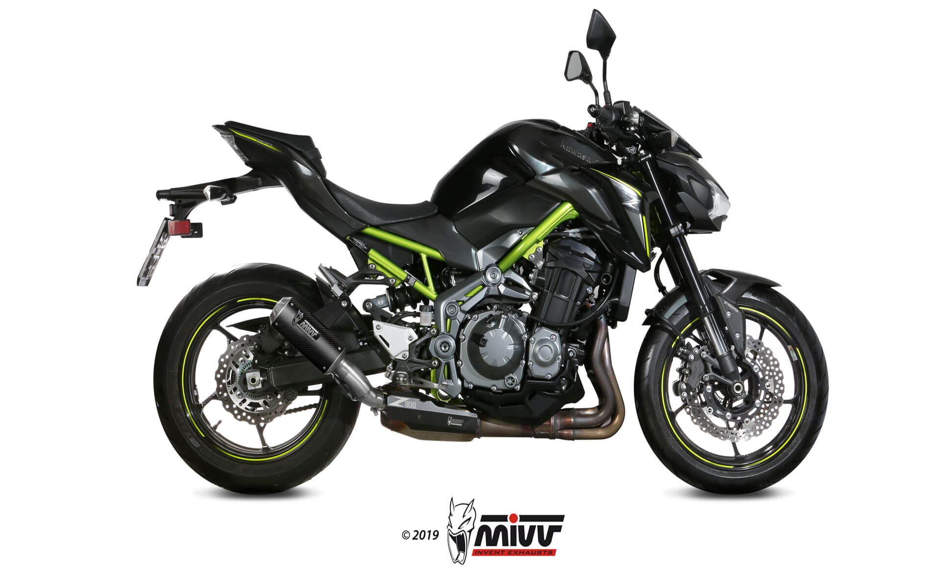TERMINALE DI SCARICO IN CARBONIO MIVV MK3 KAWASAKI Z900 2017 - 2019
