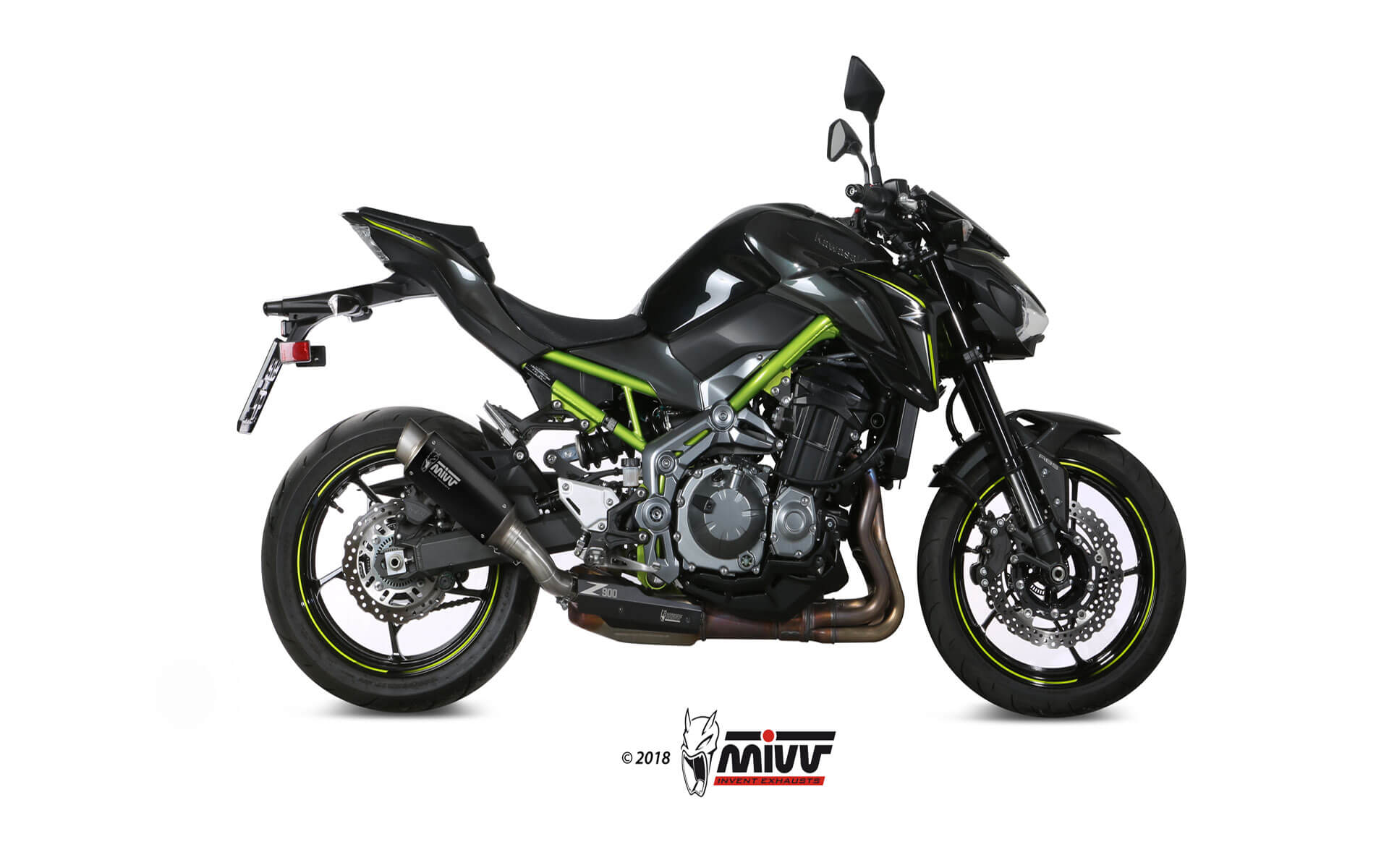 TERMINALE DI SCARICO IN ACCIAIO INOX NERO MIVV GPPRO KAWASAKI Z900 2017 - 2019