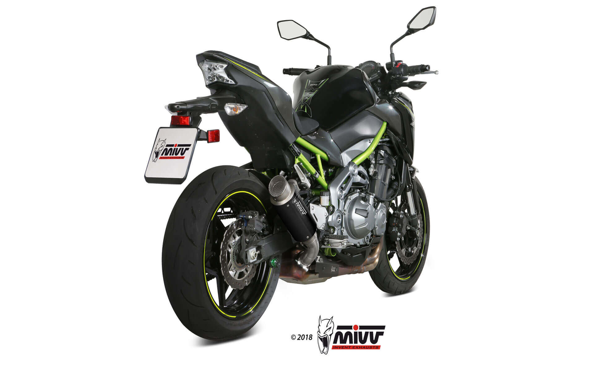 TERMINALE DI SCARICO IN ACCIAIO INOX NERO MIVV GPPRO KAWASAKI Z900 2017 - 2019