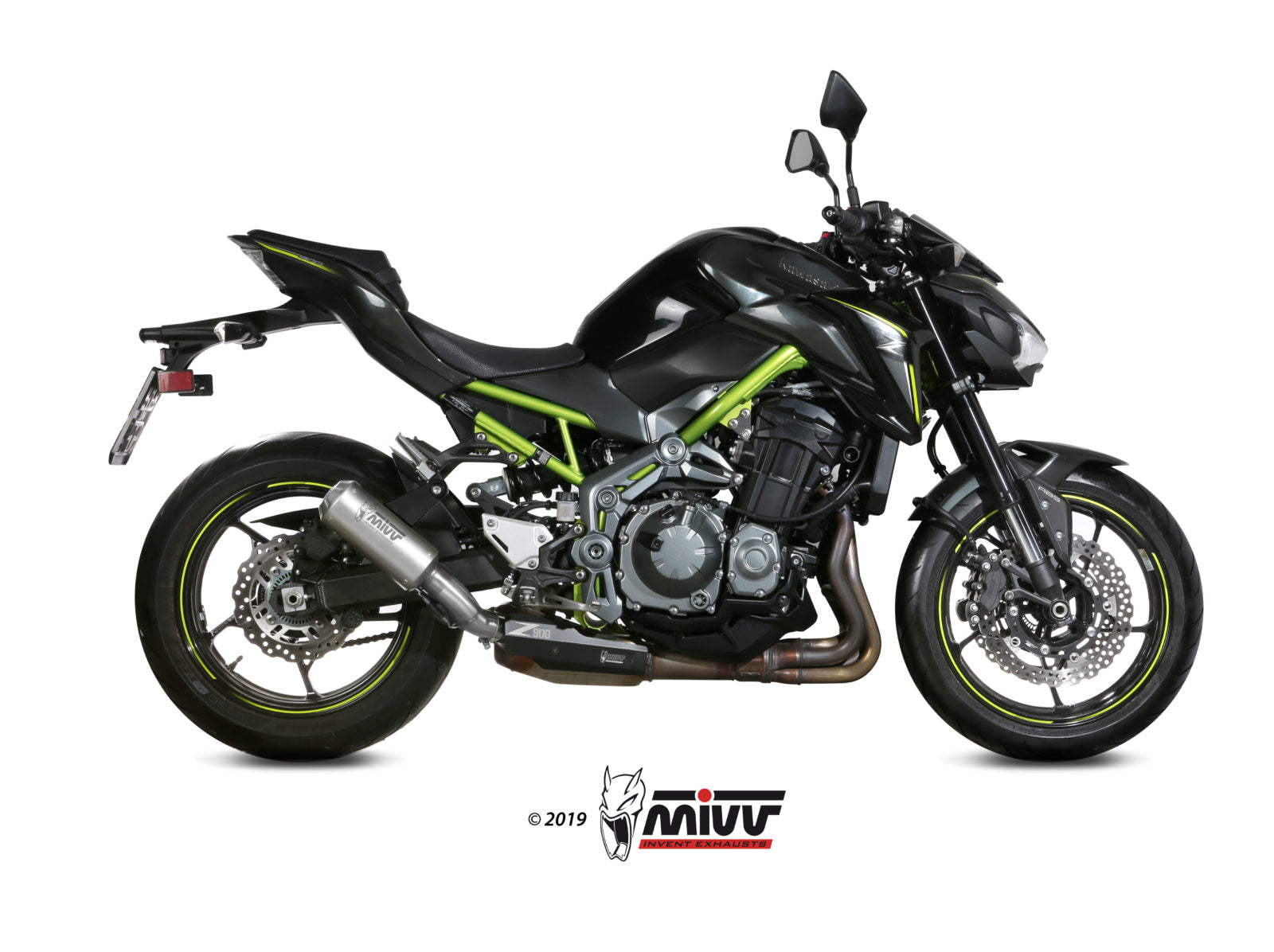 TERMINALE DI SCARICO ACCIAIO INOX MIVV MK3 KAWASAKI Z900 A2 (35KW /70KW) 2017-24