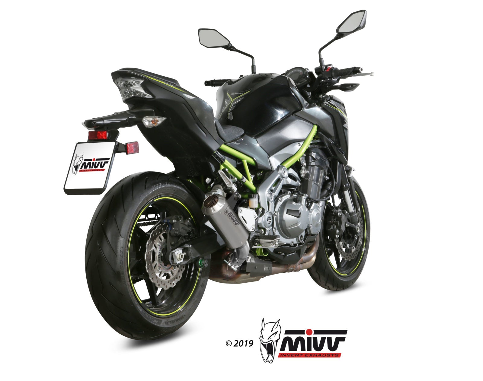 TERMINALE DI SCARICO ACCIAIO INOX MIVV MK3 KAWASAKI Z900 A2 (35KW /70KW) 2017-24