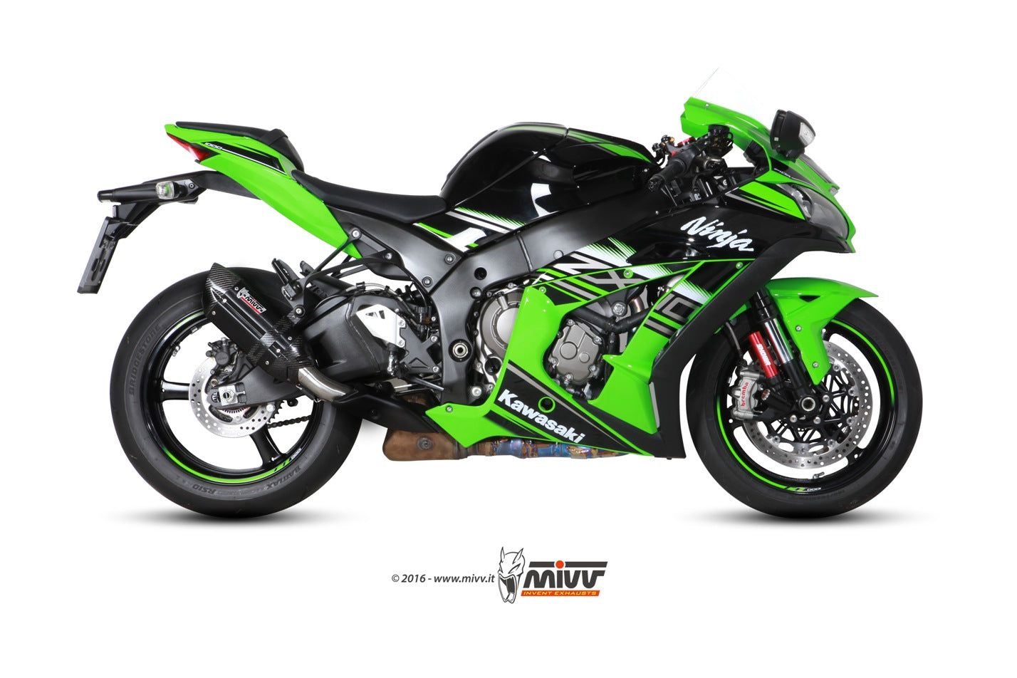 TERMINALE DI SCARICO INOX NERO MIVV SUONO KAWASAKI ZX-10 R /RR/SE 2016-24