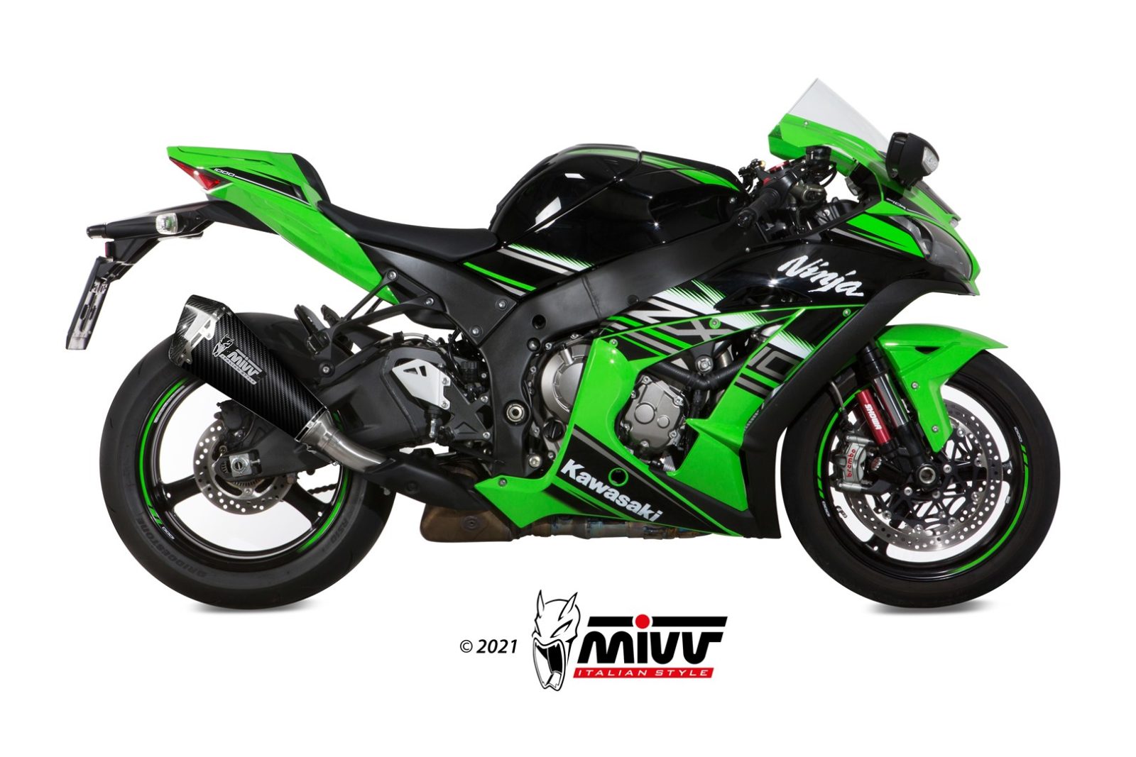 TERMINALE DI SCARICO IN CARBONIO MIVV DELTA RACE KAWASAKI ZX-10 R/RR/SE 2016-24