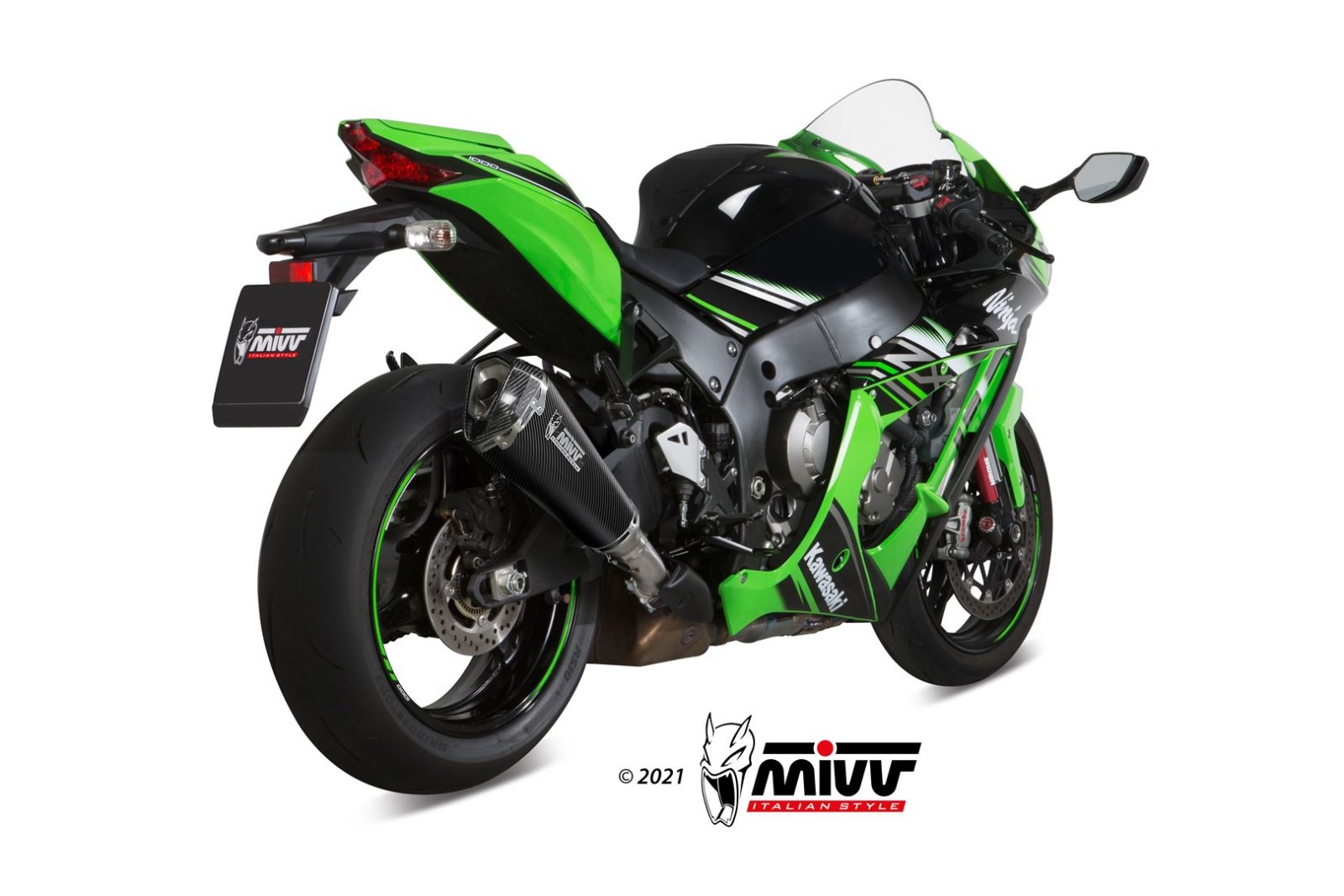 TERMINALE DI SCARICO IN CARBONIO MIVV DELTA RACE KAWASAKI ZX-10 R/RR/SE 2016-24