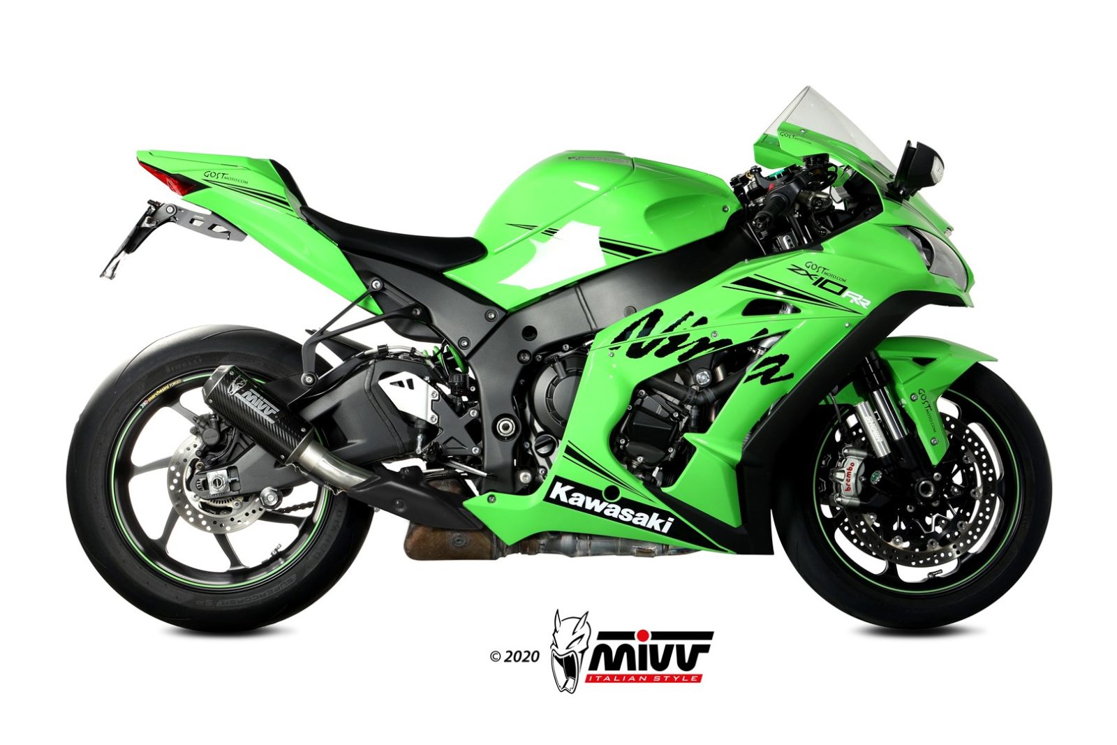TERMINALE DI SCARICO IN CARBONIO MIVV MK3 KAWASAKI ZX-10 R / RR / SE 2016 - 2024