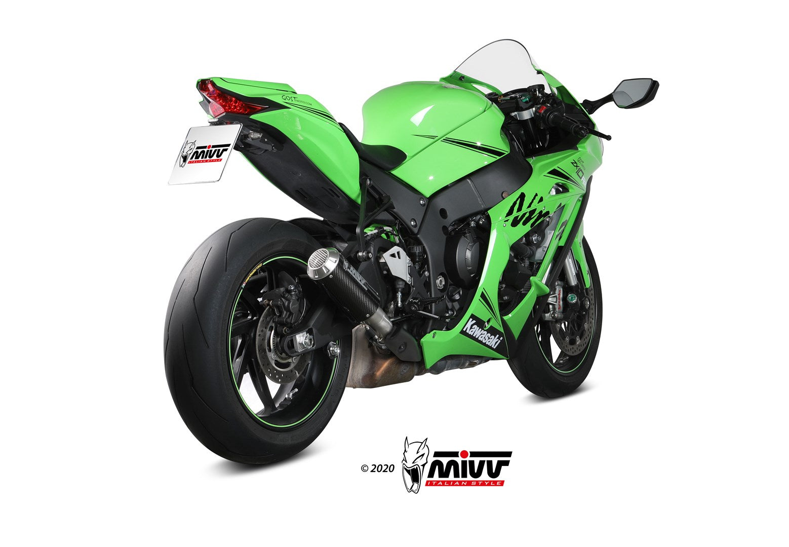 TERMINALE DI SCARICO IN CARBONIO MIVV MK3 KAWASAKI ZX-10 R / RR / SE 2016 - 2024