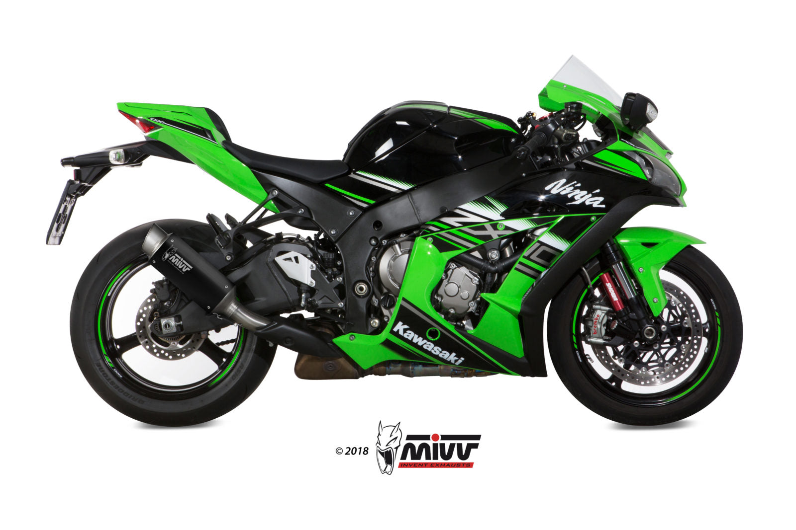 TERMINALE DI SCARICO INOX NERO MIVV GPPRO KAWASAKI ZX-10 R/ RR/SE 2016-2024