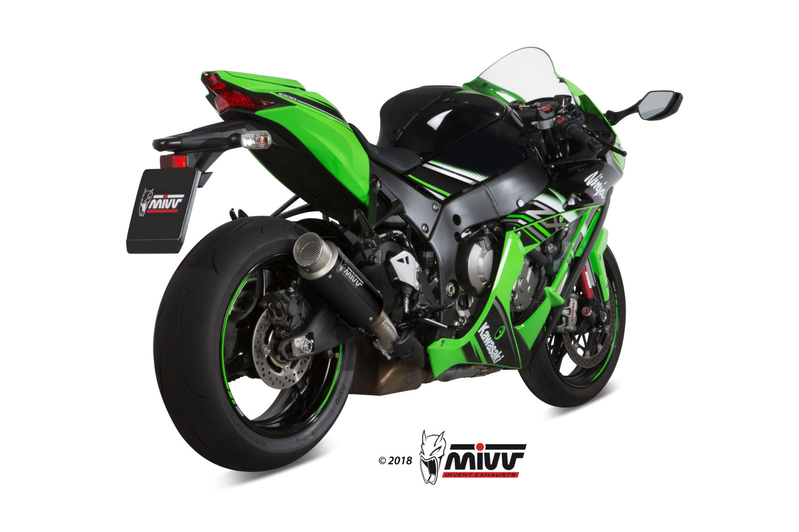 TERMINALE DI SCARICO INOX NERO MIVV GPPRO KAWASAKI ZX-10 R/ RR/SE 2016-2024