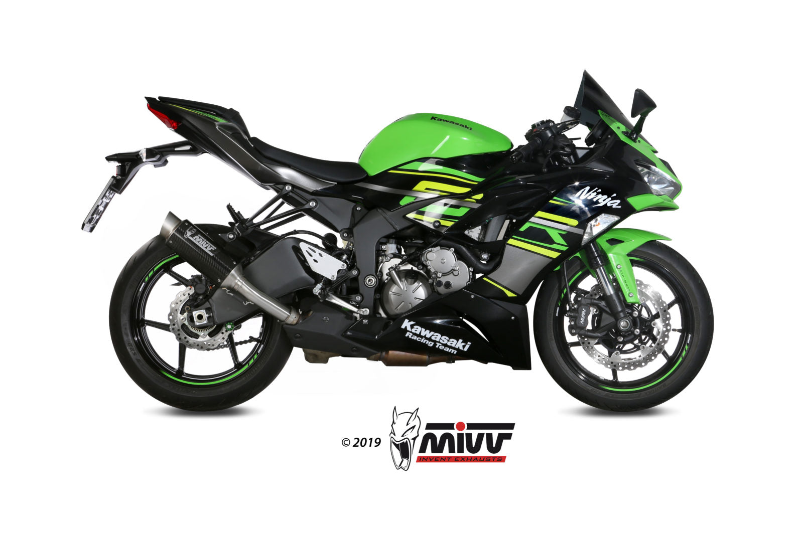 TERMINALE DI SCARICO IN CARBONIO MIVV GPPRO KAWASAKI ZX-6 R 636 2019 - 2020