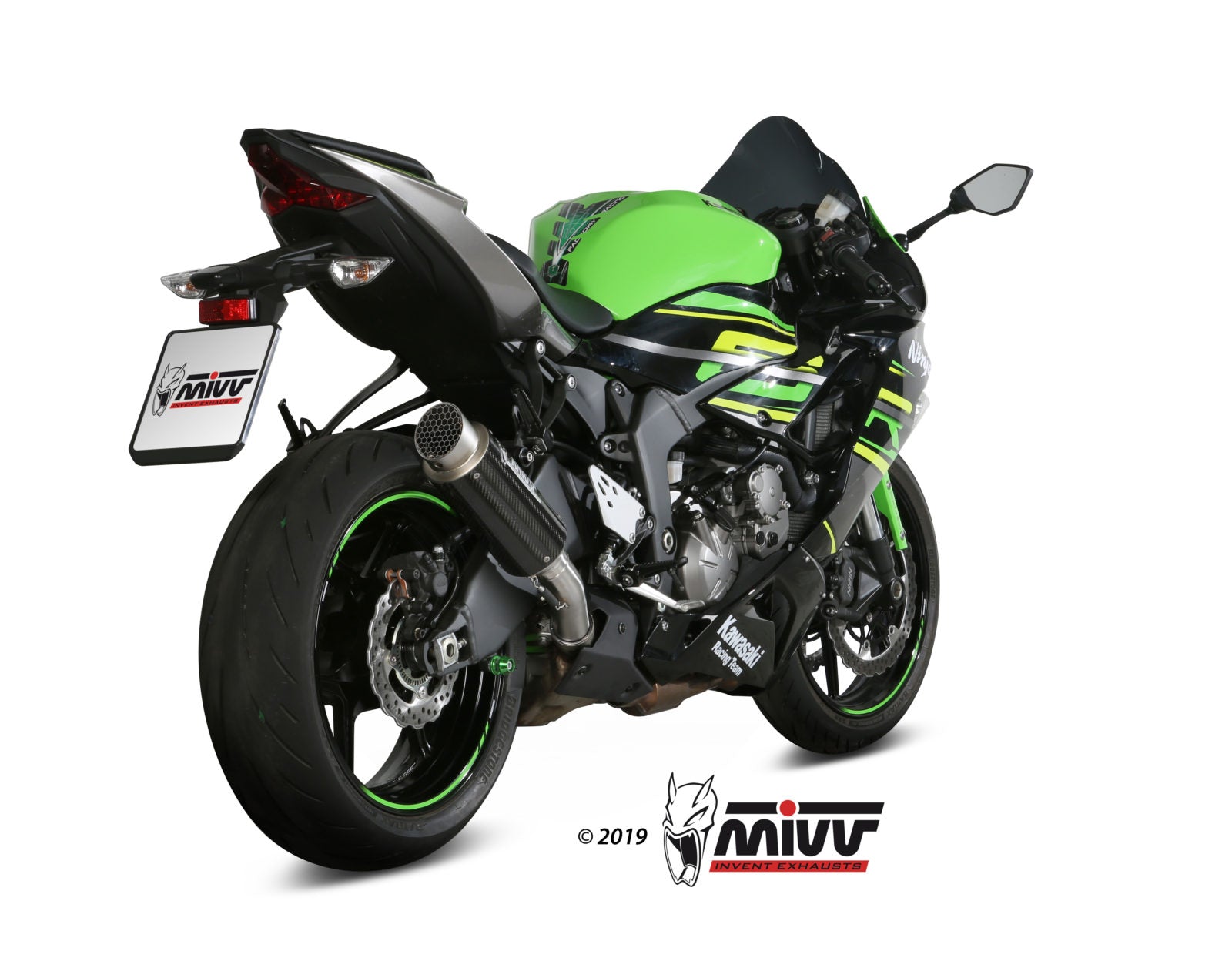 TERMINALE DI SCARICO IN CARBONIO MIVV GPPRO KAWASAKI ZX-6 R 636 2019 - 2020