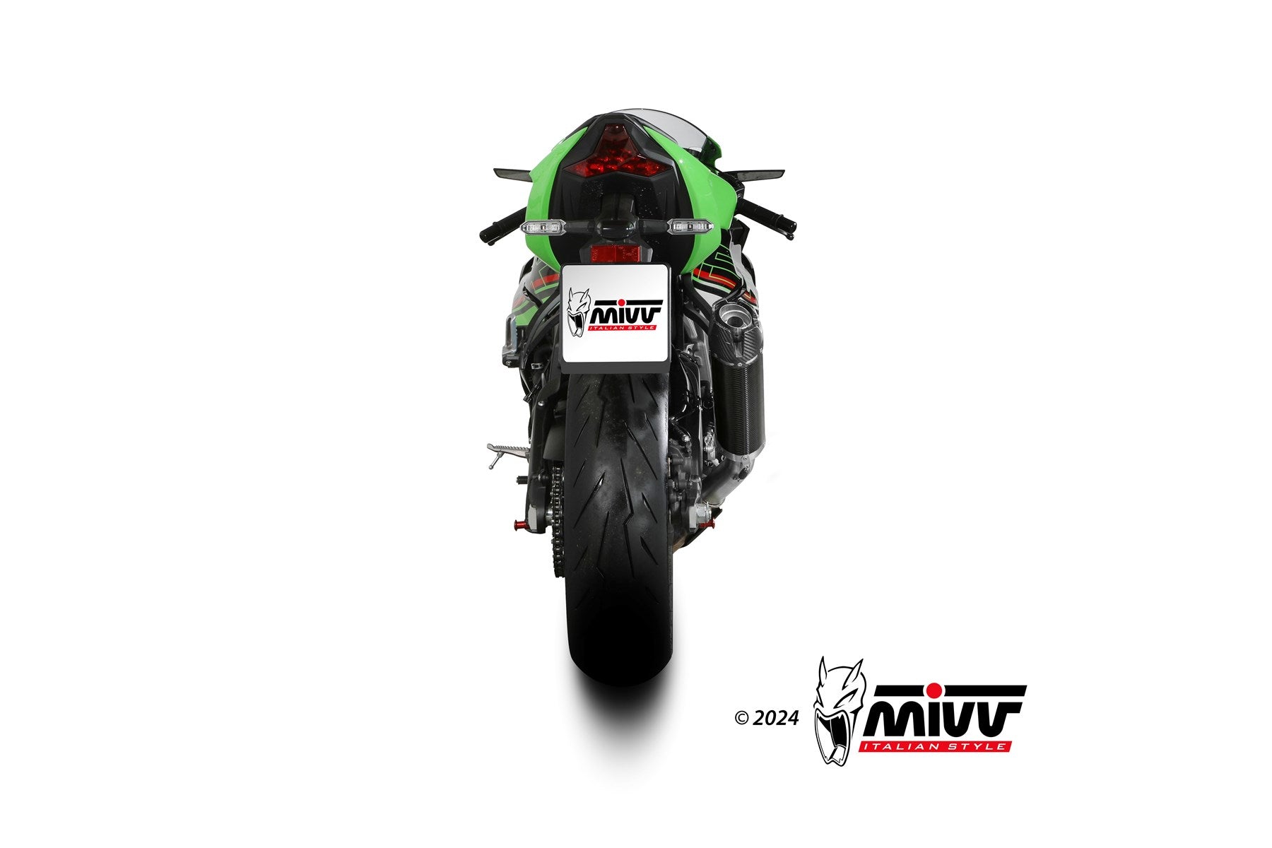 TERMINALE DI SCARICO IN CARBONIO MIVV AK-1 KAWASAKI NINJA ZX-6 R 2021 - 2024