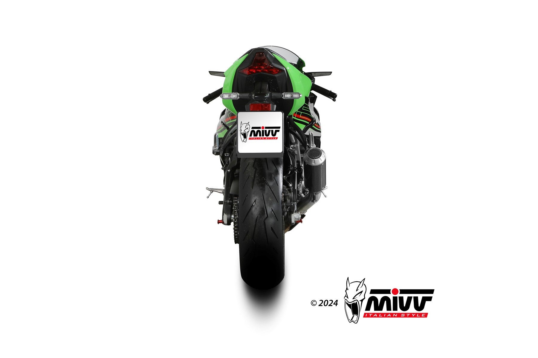 TERMINALE DI SCARICO IN CARBONIO RACING MIVV MK3 KAWASAKI NINJA ZX-6 R 2021-2024