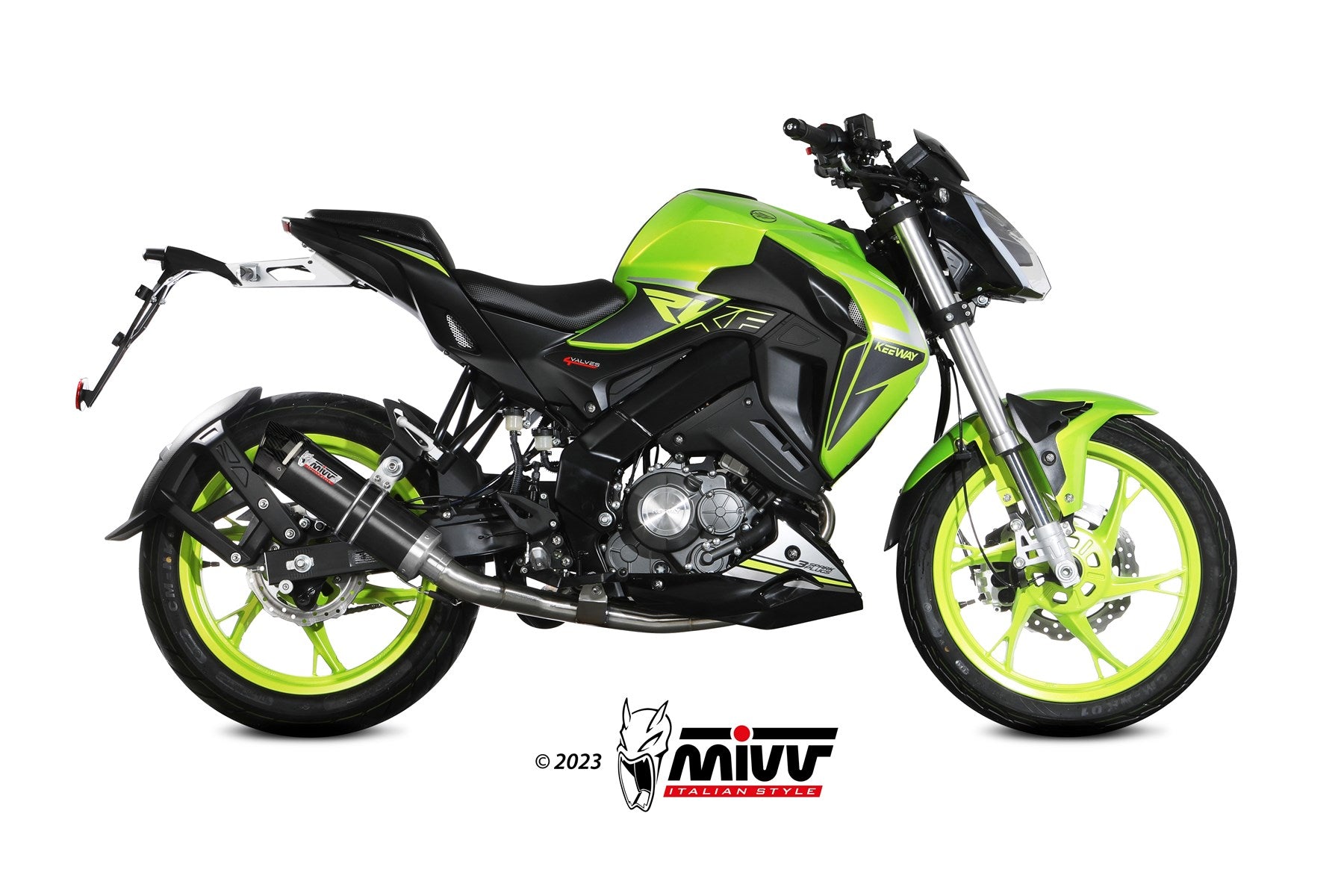 SCARICO COMPLETO IN ACCIAIO INOX NERO MIVV GP KEEWAY RKF 125 2021 - 2024