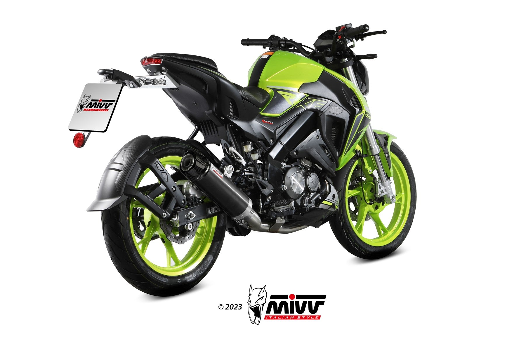 SCARICO COMPLETO IN ACCIAIO INOX NERO MIVV GP KEEWAY RKF 125 2021 - 2024