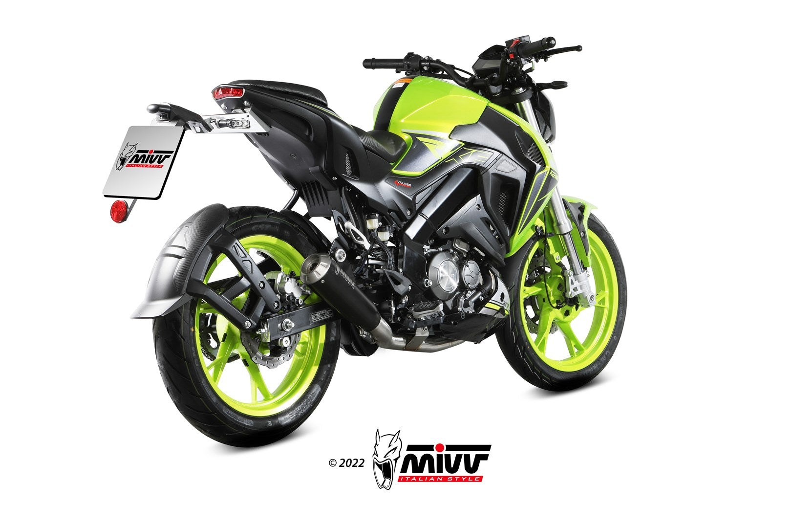 SCARICO COMPLETO IN ACCIAIO INOX NERO RACING MIVV X-M1 KEEWAY RKF 125 2021 -2024