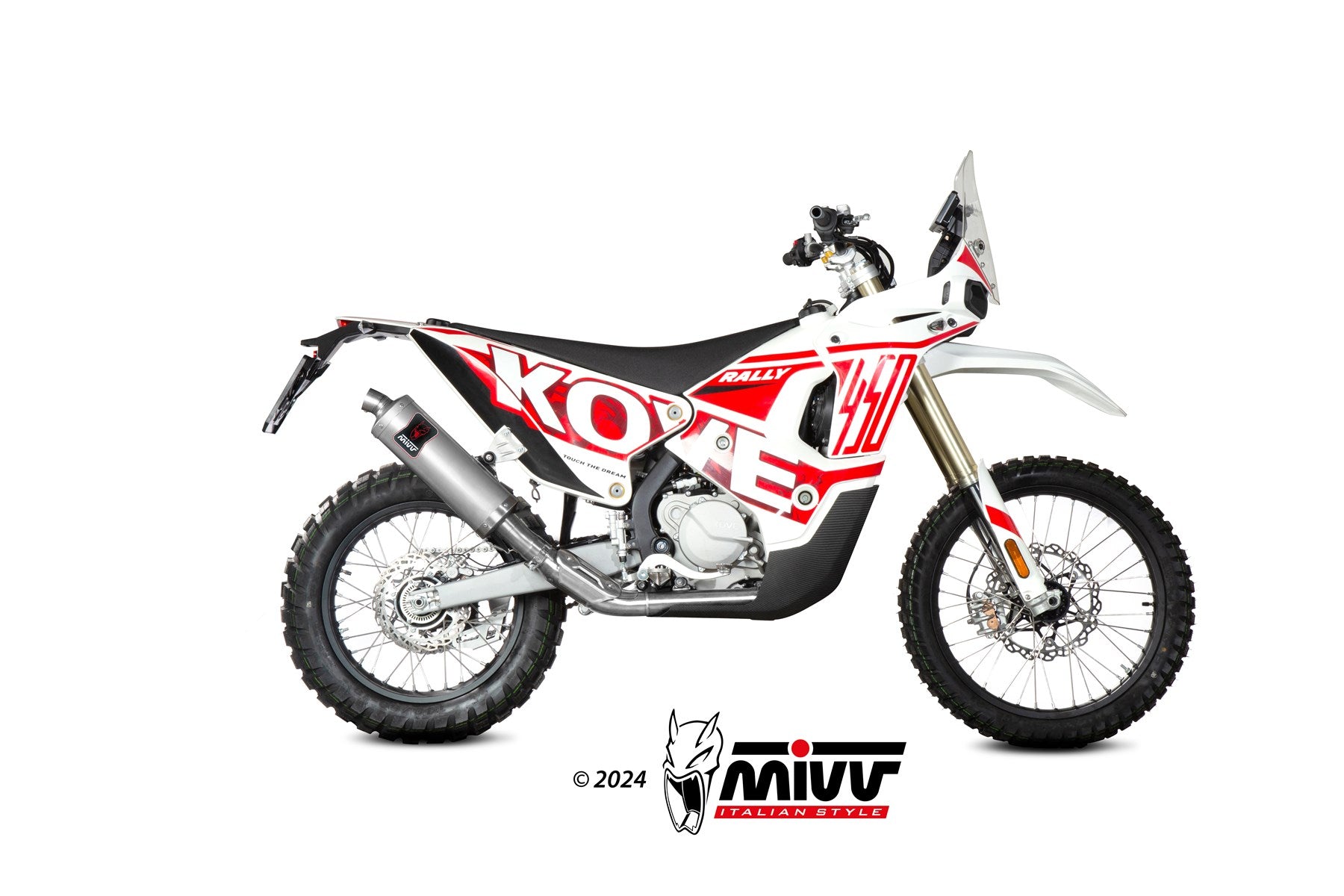 TERMINALE DI SCARICO IN ACCIAIO INOX MIVV DAKAR KOVE 450 RALLY 2023 - 2024