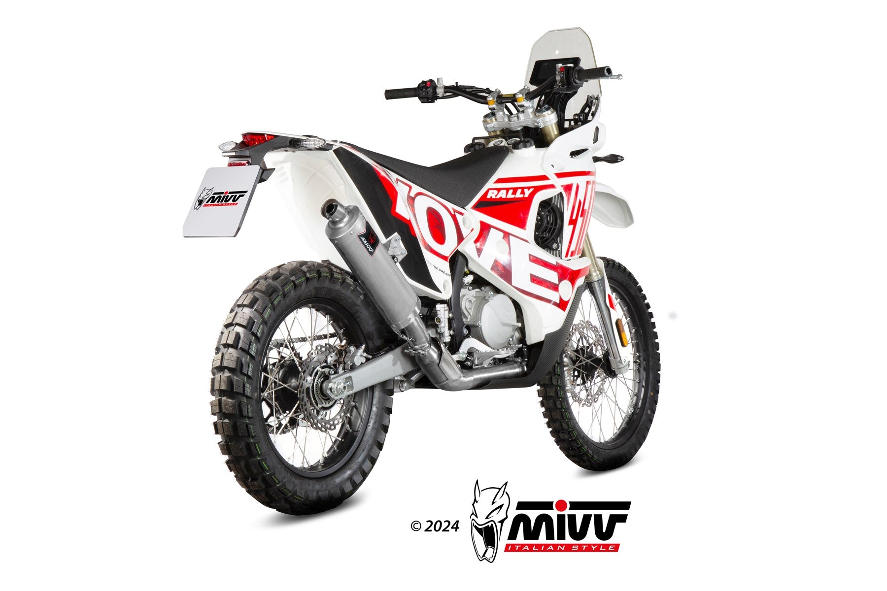 TERMINALE DI SCARICO IN ACCIAIO INOX MIVV DAKAR KOVE 450 RALLY 2023 - 2024
