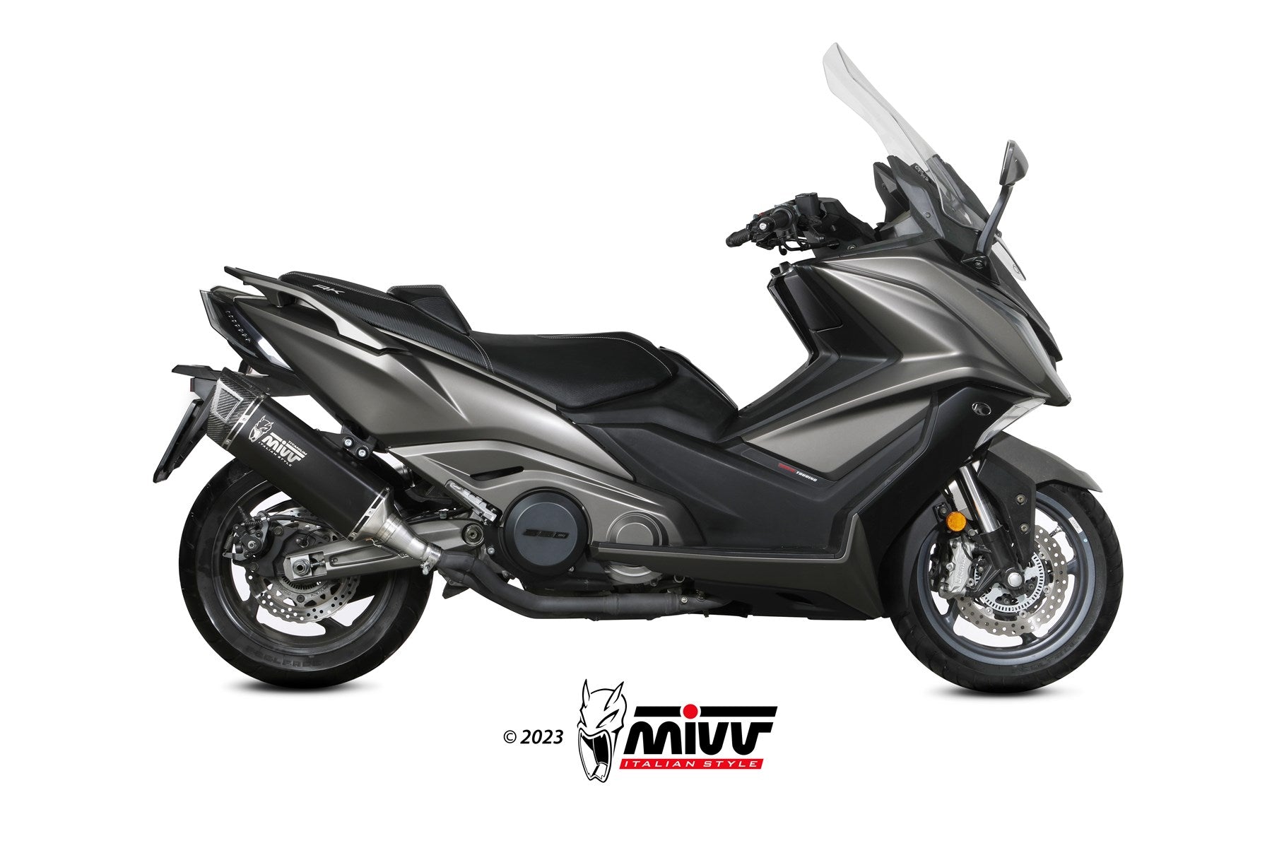 TERMINALE DI SCARICO IN TITANIO NERO MIVV SR-1 KYMCO AK550 2021 - 2024